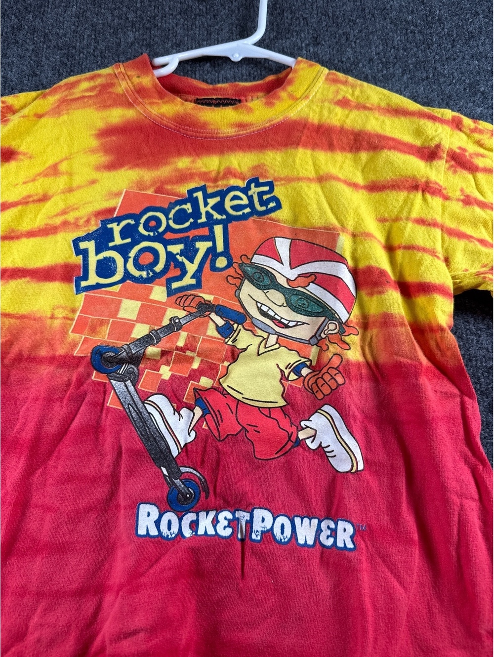 Nickelodeon Rocket Power Rocket Boy Tie Dye T Shirt Mens M Cartoon Graphic